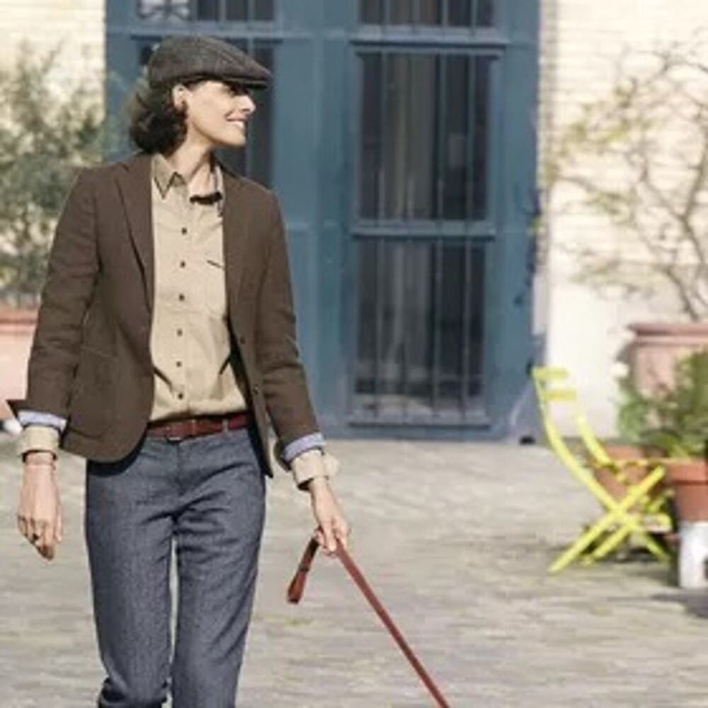 Uniqlo x Ines De La Fressange Tweed Plaid Blazer Wool Coquette Dark Gray S $130 - Picture 9 of 9